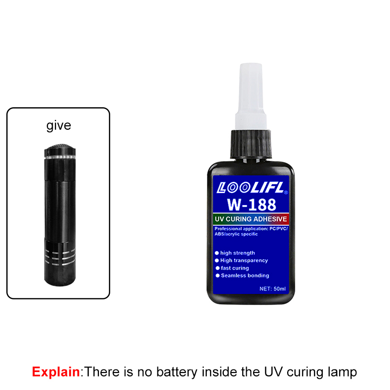 Super Strong UV Glue Ultraviolet Light Adhesive Second Fix Curing Powerful Bond Glass Metal Acrylic Quick Sealant DIY Craft: DEEP BLUE