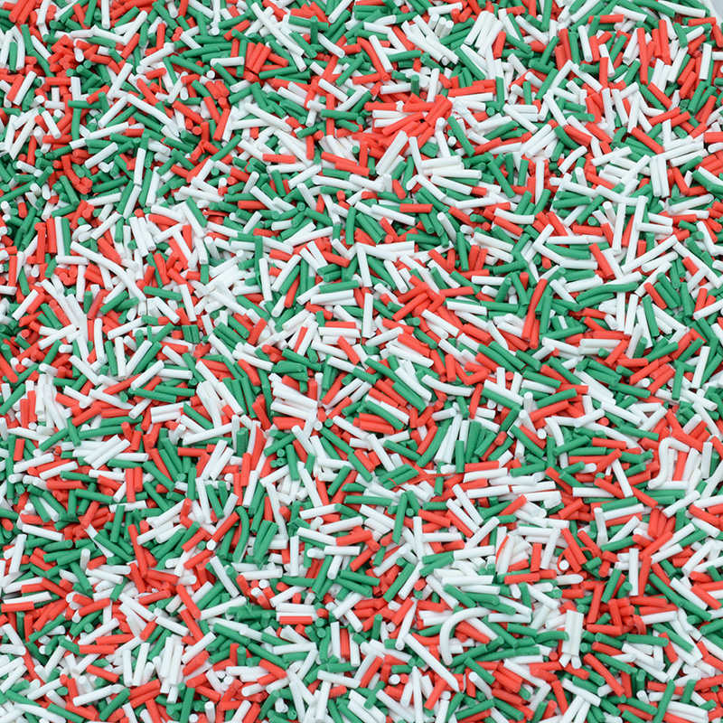 100 G/partij Polymeer Clay Lange Sprinkles Kerst Mix Voor Ambachten Maken, Diy: 500g christmas mix 1