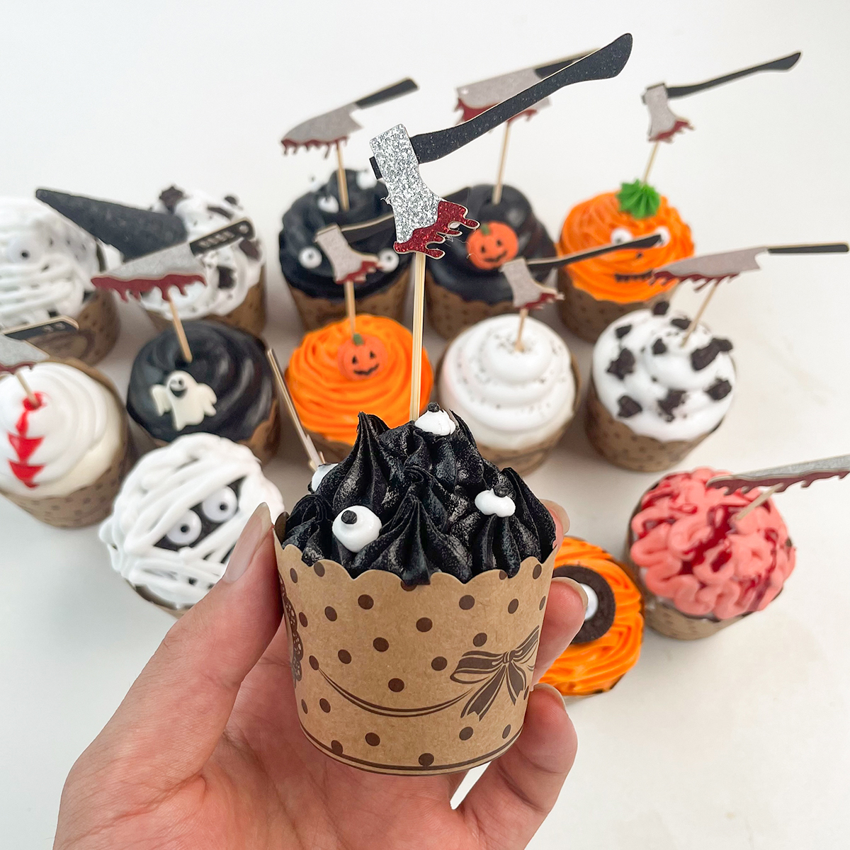 Sztuczny babeczka, fałszywy ekspozytor na ciasto, imitacja ciasta, dekoracje, symulacja realistycznej babeczki, plastikowy Model ciasta, sztuczne pieczone jedzenie.