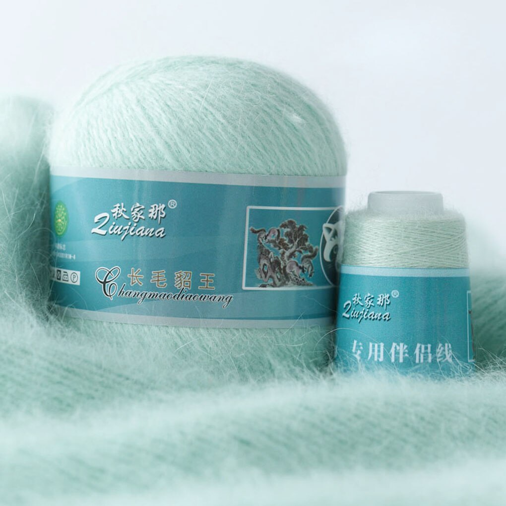 50+20g/set soft mink wool hand-knitted luxury long-wool cashmere Crochet knitted yarn suitable Scarf Cashmere: NO.15