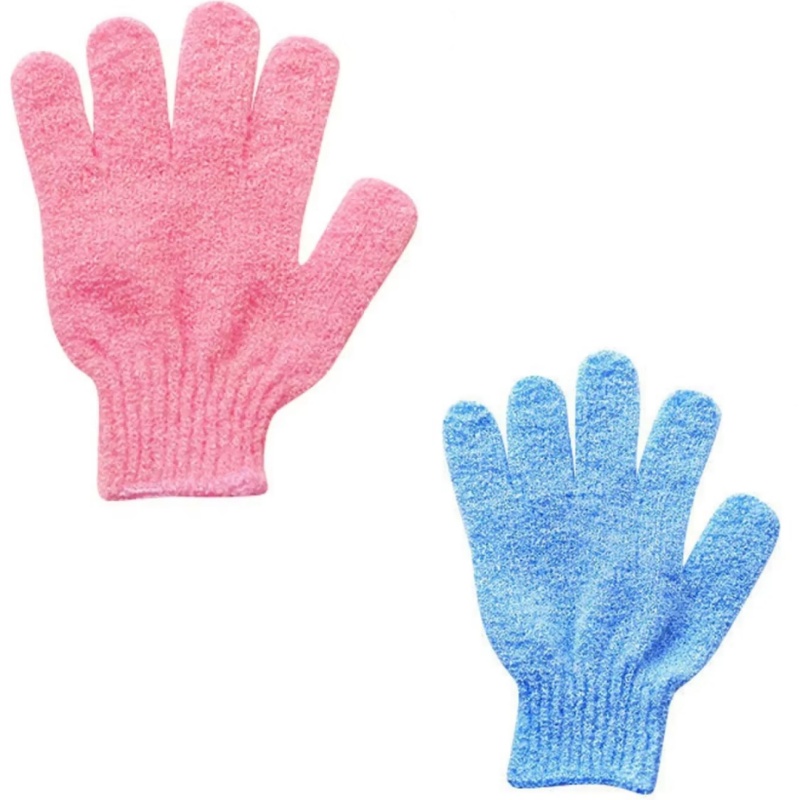 Guantes exfoliantes, esponja de baño para el cuerpo, eliminador de piel muerta, cepillo de ducha para baño, masajeador, exfoliante, baño mágico, 2 uds.: Oro