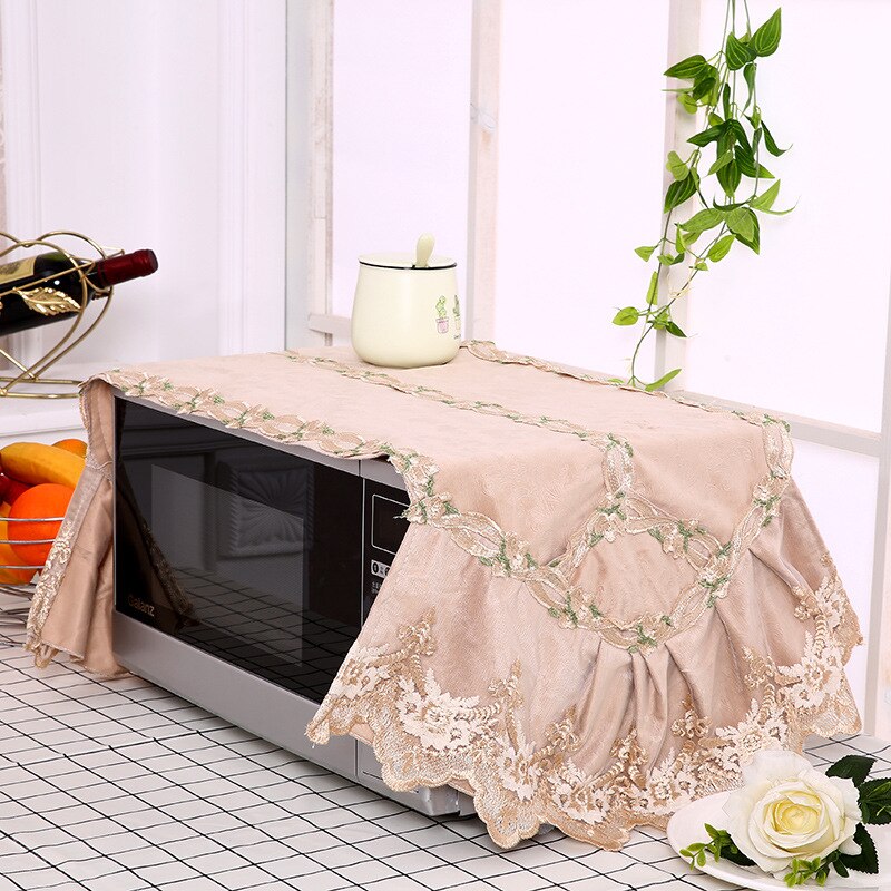 Microwave Oven Cover Garden Lace Cloth Cover, Oil Proof, Dustproof And Washable Korean Electric Oven Cover: C currency