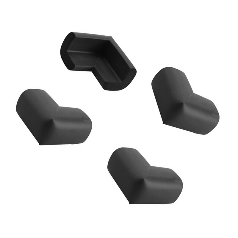 4 coussins d'angle de sécurité pour bébé, housse de protection pour TABLE de bureau, sans danger pour les enfants, noir