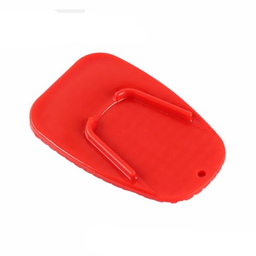 Soporte de pata de cabra para motocicleta, placa de apoyo de pie de motocicleta de plástico, placa antideslizante, almohadilla de estacionamiento, rojo, azul, negro, naranja