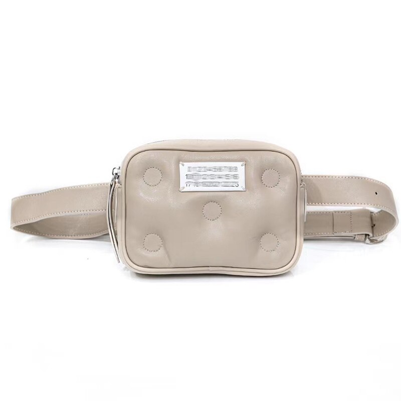 Winter Katoenen Tassen Voor Vrouwen Down Vrouwen Beroemde Schoudertas Cross Body Bags Vrouwelijke Riem Zak Mini Taille zakken Bum Bag: Beige