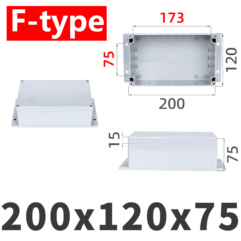 Ip67 waterproof enclosures, plastic boxes, electronic project boxes, outdoor instruments, electrical project boxes, junction boxes with earpieces: White