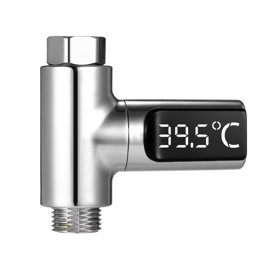 Display A LED Doccia Con Acqua Termometro Auto-generazione di Energia Elettrica di Acqua Temperatura Monitor Energy Smart Meter Digital 81*81*30