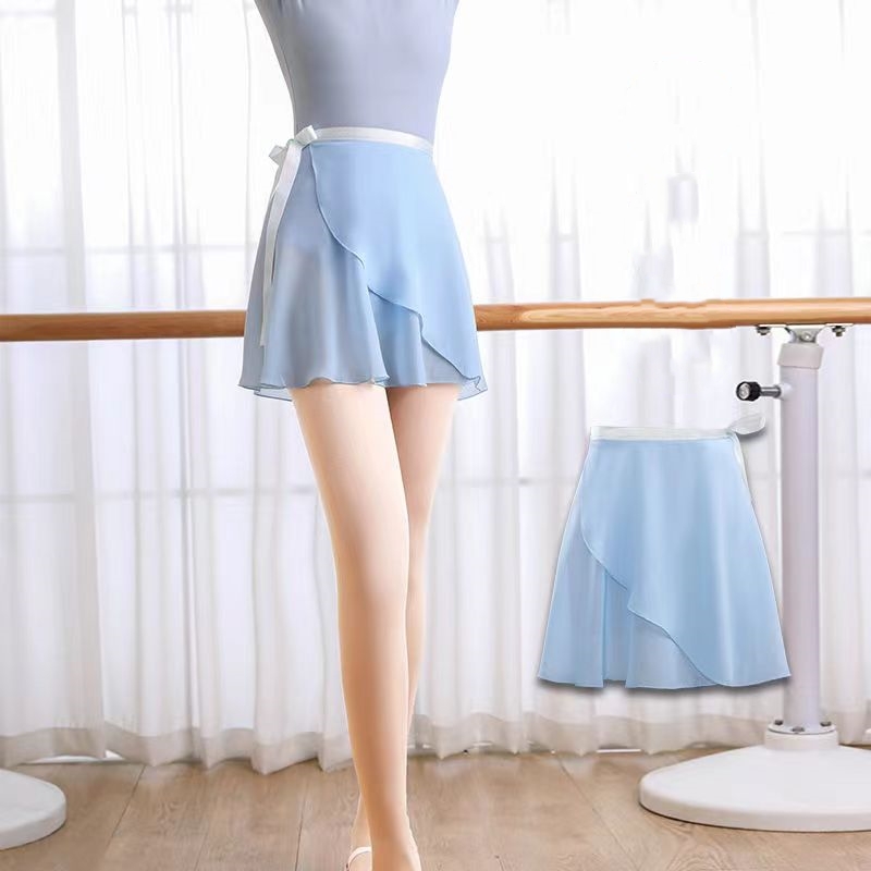 Adulte mousseline de soie ballet tutu danse jupe femmes filles gymnastique jupe portefeuille formation ballet jupes falskirts ballet ballet danse fa