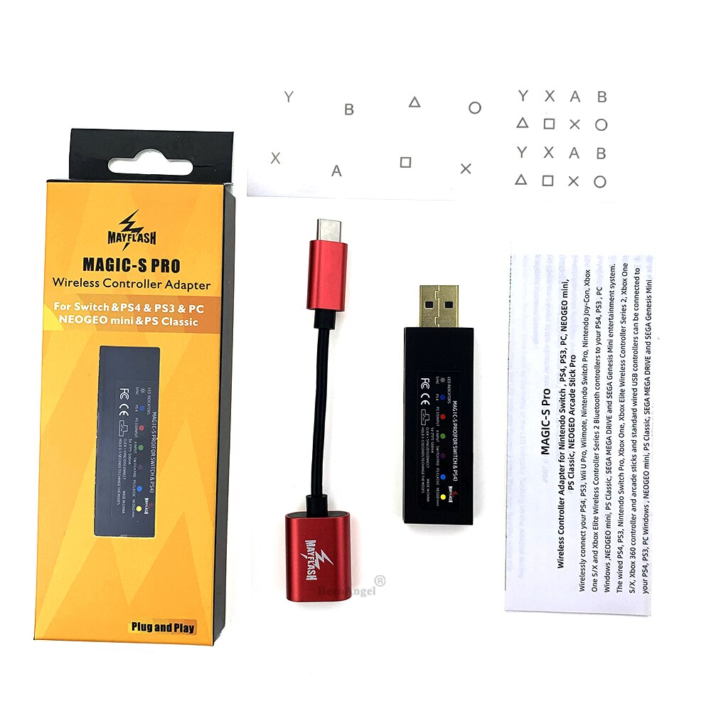 MayFlash MAGIC-S PRO Wireless Controller Adapter for Nintend Switch/for PS4/for PS3/for NEOGEO mini/for PS Classic: Default Title