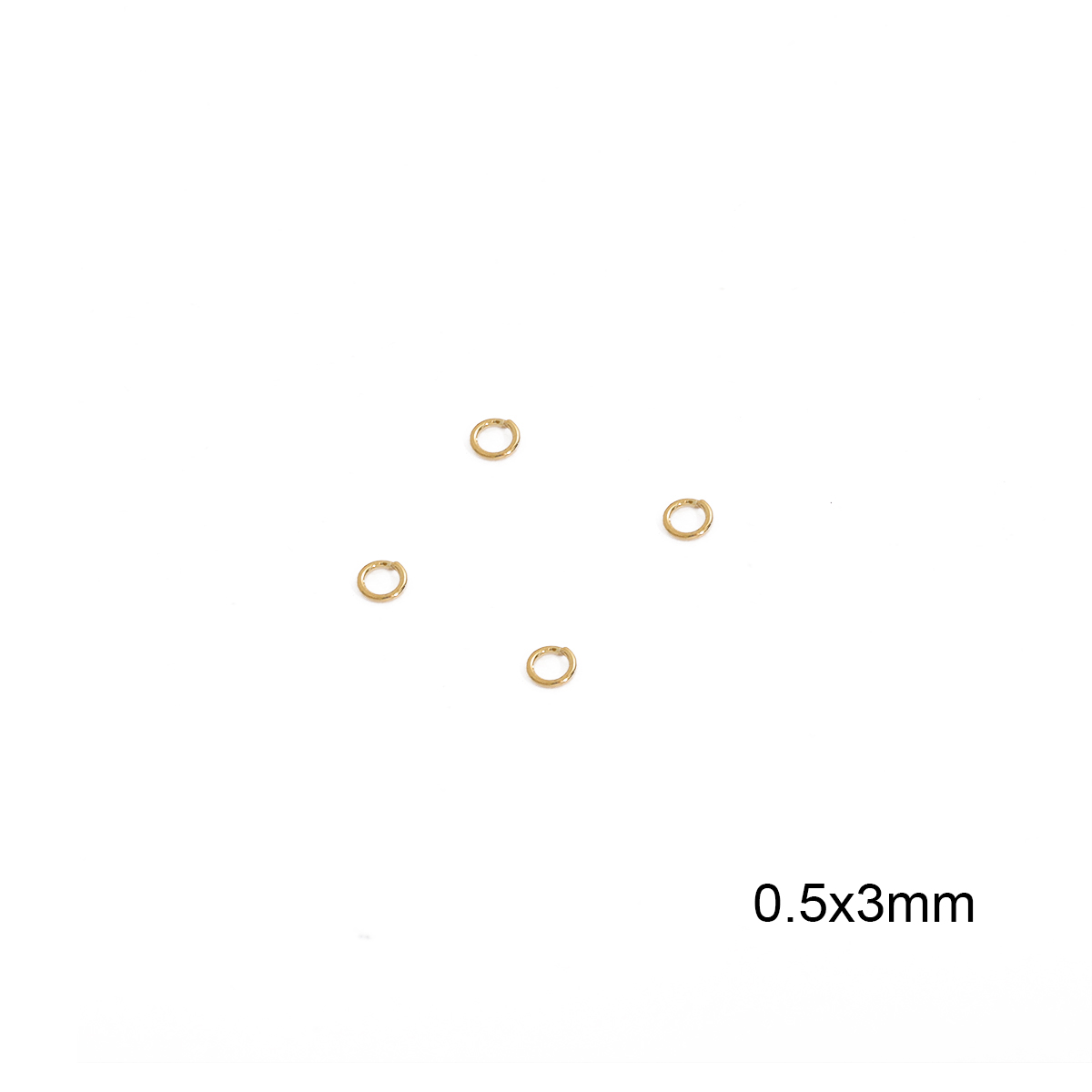 3 4 5 6 7 8mm 10Pcs 18K Real Gold Plated Copper Split Rings Open Jump Rings Connectors For Jewelry Making Supplies: 0.5x3mm 10pcs