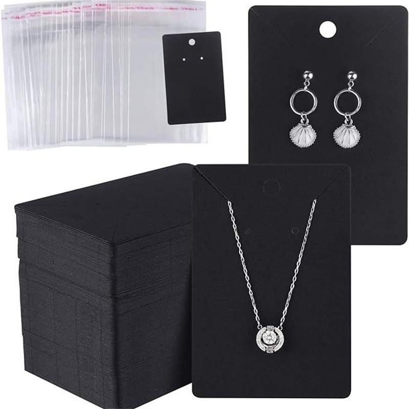 50pcs paper 6x9cm pendants, necklaces, earrings, small accessories packaging: S / WHITE