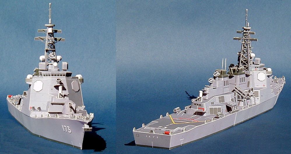 1:268 Japan DDG173 JDS Kongo-class Missile Destroyer Handcraft Paper Model Kit Handmade Toy Puzzles