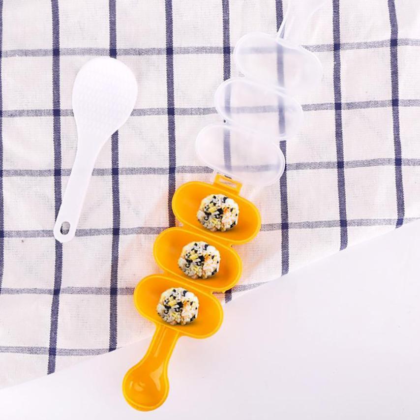 Moldes de bolas de arroz para hacer sushi, juego de utensilios de cocina, cuchara para cocina, mutfak malzemeleri