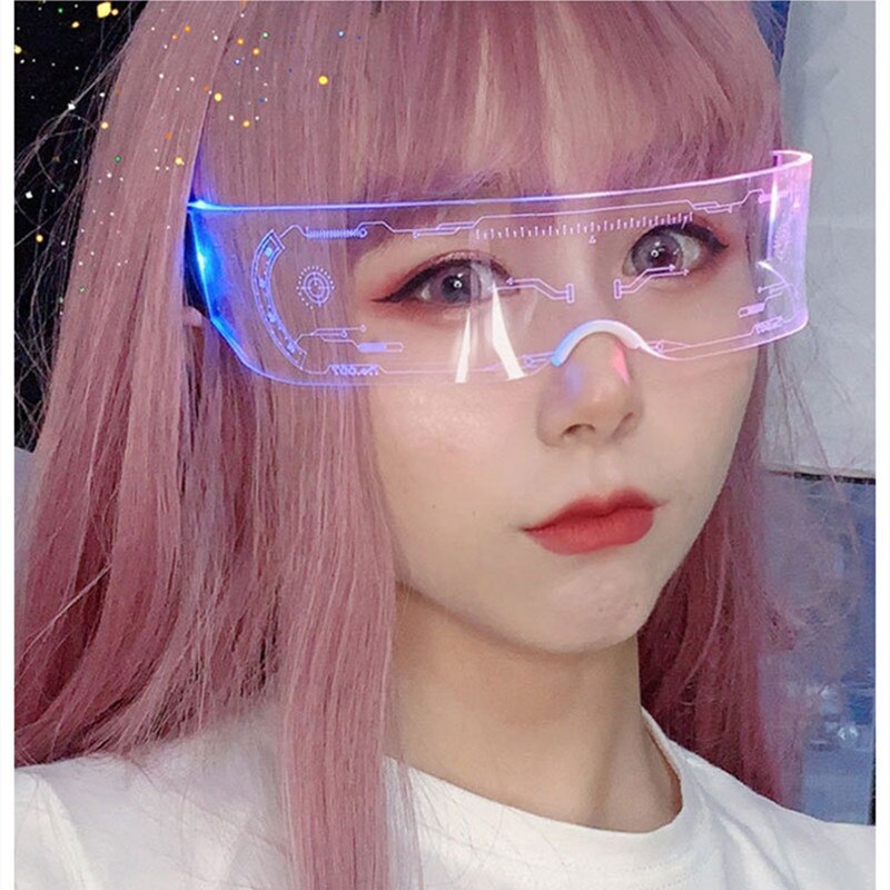 Led Bril El Draad Neon Party Light Up Bril Lichtgevende Led Glazen Rave Kostuum Party Decor Dj Zonnebril Halloween Decoratie