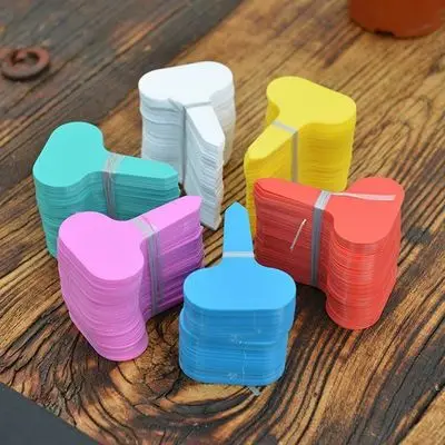 50/100Pcs 5x7cm T-Type Plastic Plant Labels, Reusable Waterproof Garden Markers Plant Tags for Potted Plants Herbs Succulent: Light Grey