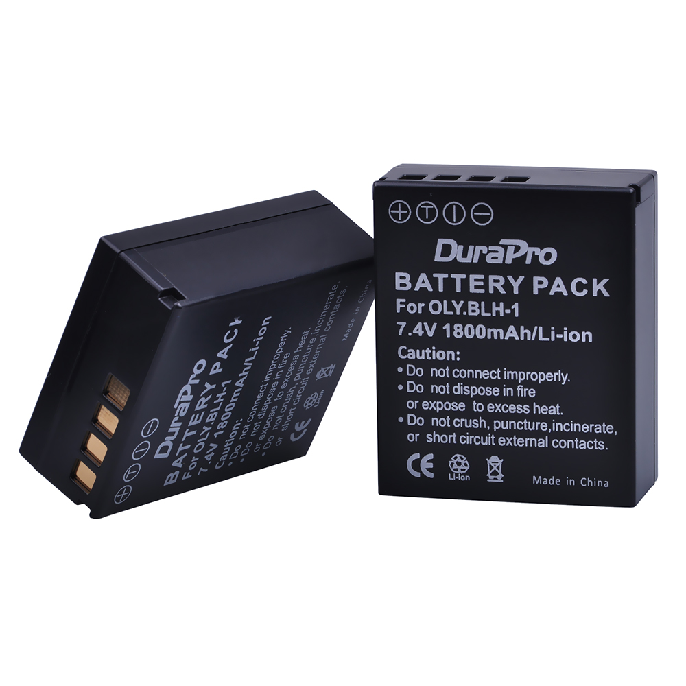 1800mAh BLH-1 BLH1 Battery with Charger for Olympus E-M1 Mark II, E-M1X, E-M1 Mark III Camera