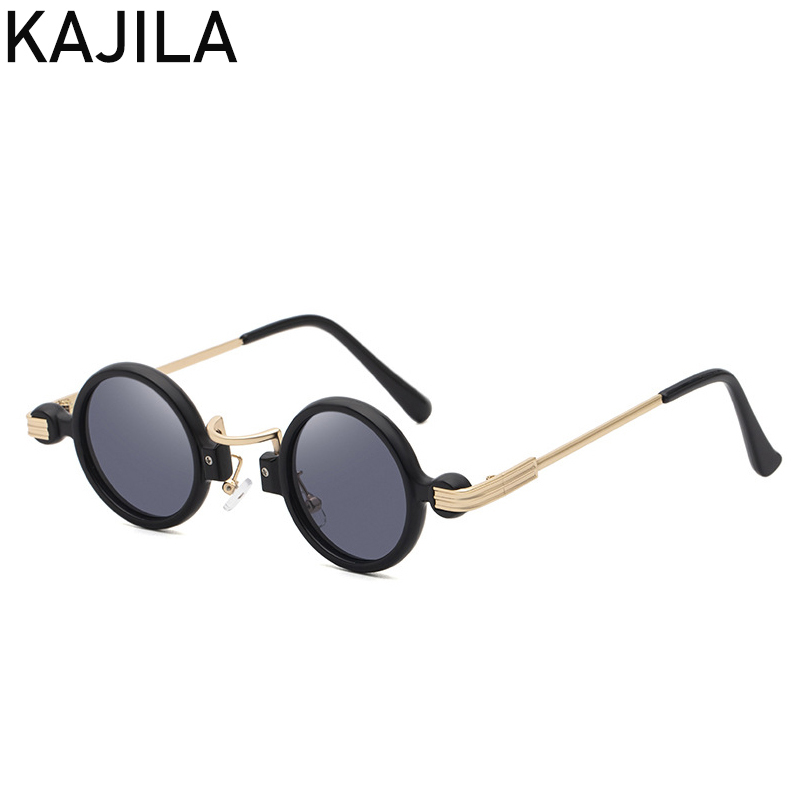Vintage Small Round Steampunk Sunglasses Men Luxury Brand Punk Sun Glasses For Male Eyewear Shades Lentes De Sol: green