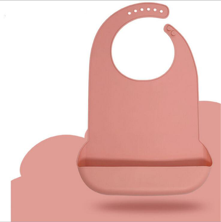 Dorsales para adultos de silicona Baberos comida colector de migajas ajustable dorsales para adultos para hombres y mujeres Baberos para comer lavable Baberos delantales Protector: 1Pcs pink