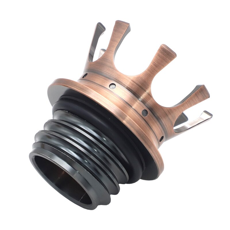 King Crown Style Gas Oil Cap Fuel Tank Cover for Har ley Sportster Softail Black