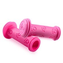 Empuñaduras de goma para manillar de bicicleta para niños, triciclo, Scooter: pink