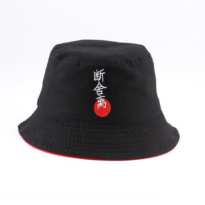 Chinese Letter Bucket Hats Women Men Reversible Tw Grandado chinese-letter-bucket-hats-women-men-reversible-tw-grandado