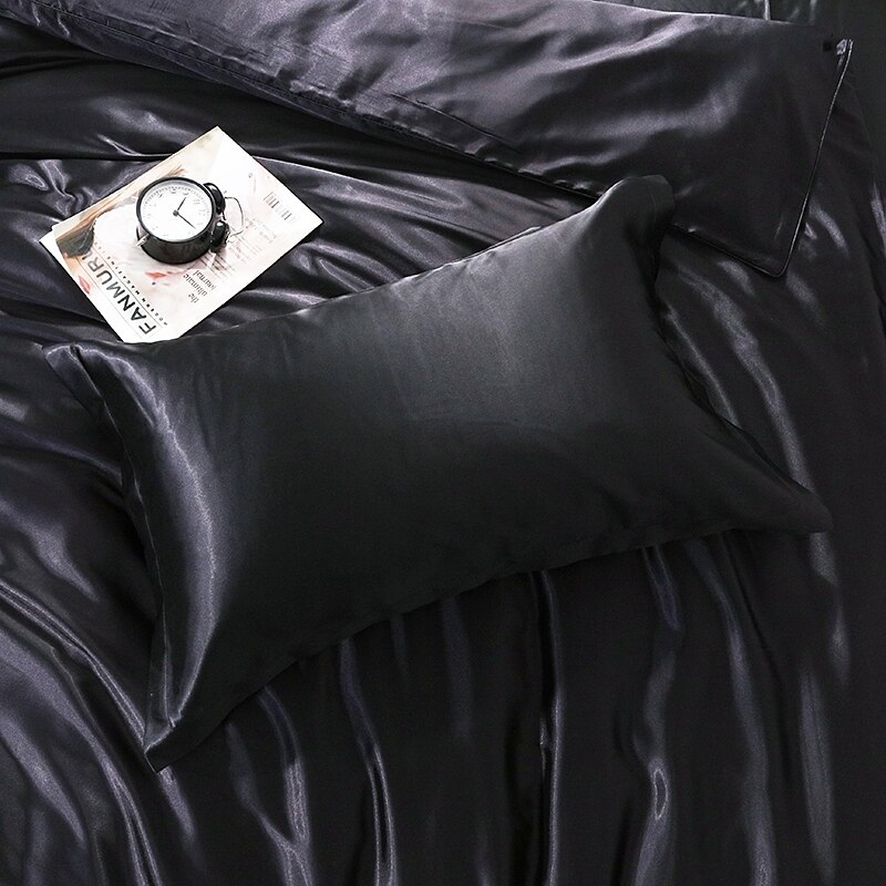 soft white pillow case 48x74cm satin pillowcase for hair Silk Pillow cover Home decoration: hei