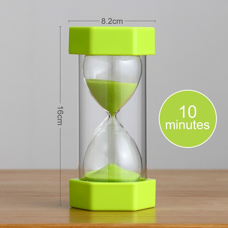 Sand Clock 10 Minutes Timer Watch Safe for Kid Hourglass Double Layer Plastic Glass Timer Clock Decoration Accessories LJSL-mini: Blue