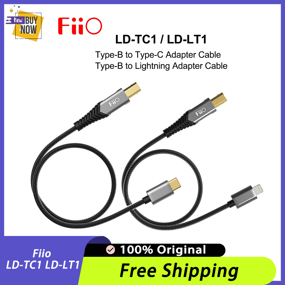 Fiio LD-TC1 LD-LT1 USB type-b à type-c câble adaptateur de foudre Portable environ 50 cm pour amplificateur de casque HiFi K9 PRO K5 Pro