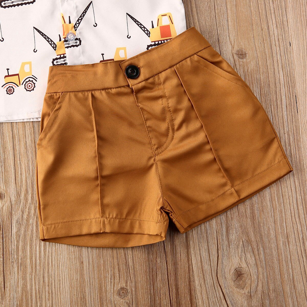 0-5y småbørn spædbørn baby drenge tøjsæt tegneserie print kortærmede t shirts toppe shorts herre outfits