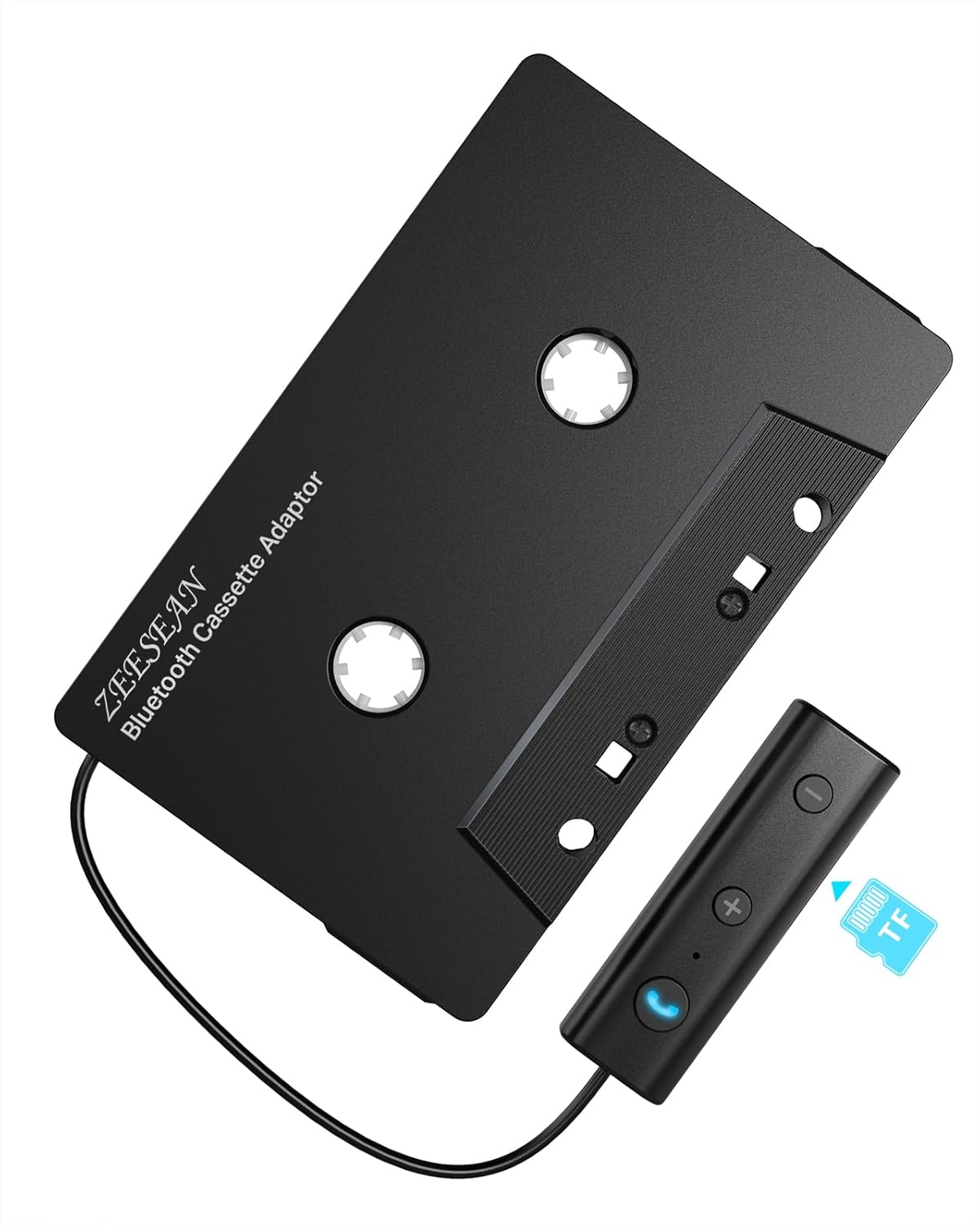 Adaptateur de Cassette Bluetooth 5.1 pour voiture, prise en charge de la carte TF, récepteur Audio Bluetooth de voiture, adaptateur de lecteur de bande pour véhicule: Default Title