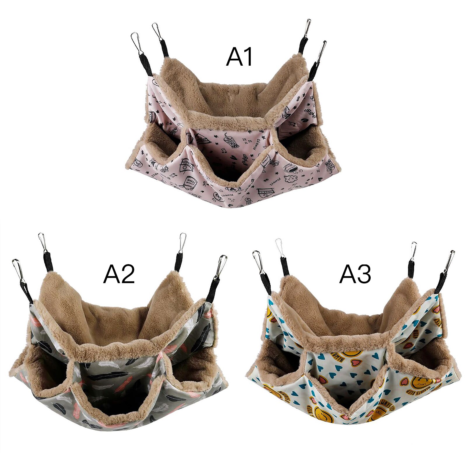 Ferret Rat Bed Ferret Nation Cage Pet Hammock Pet Waterloo Ferret Rat House Pig Coffee Pink Yellow Guinea Double-layer Hammock