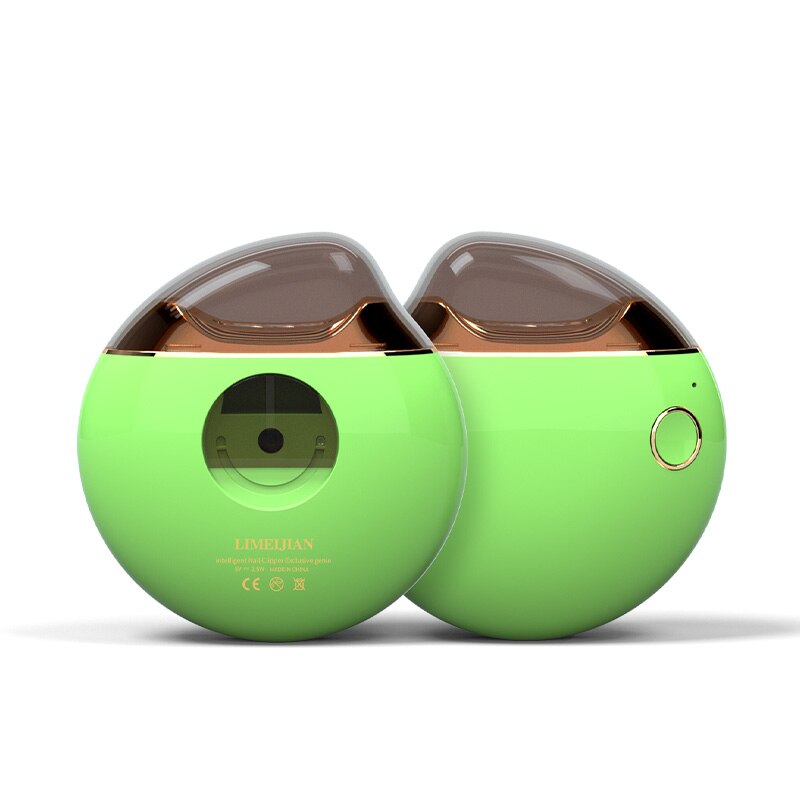 Xiaomi Electric Automatic Nail Clippers with light Trimmer Nail Cutter Manicure For Baby Adult Care Scissors Body Tools: GREEN