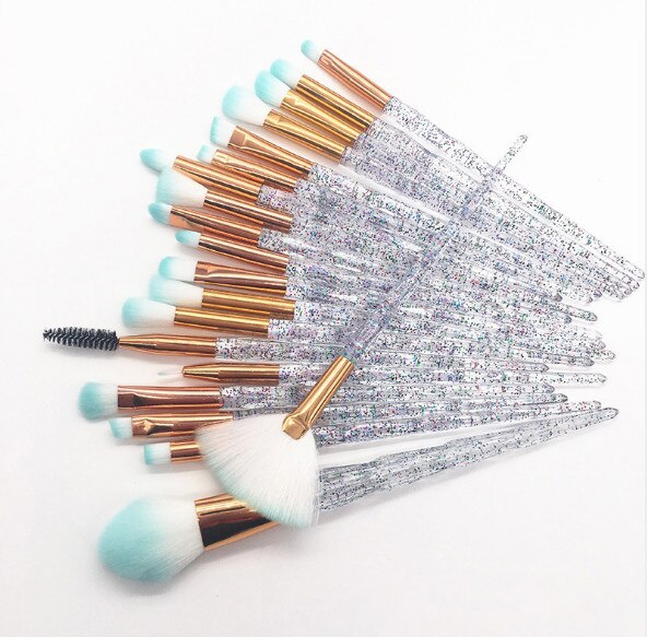 20-in-1New pinceau de maquillage licorne pinceau de maquillage pinceau pour les yeux outils de beauté avec sac de brosse de stockage OPP: WHITE