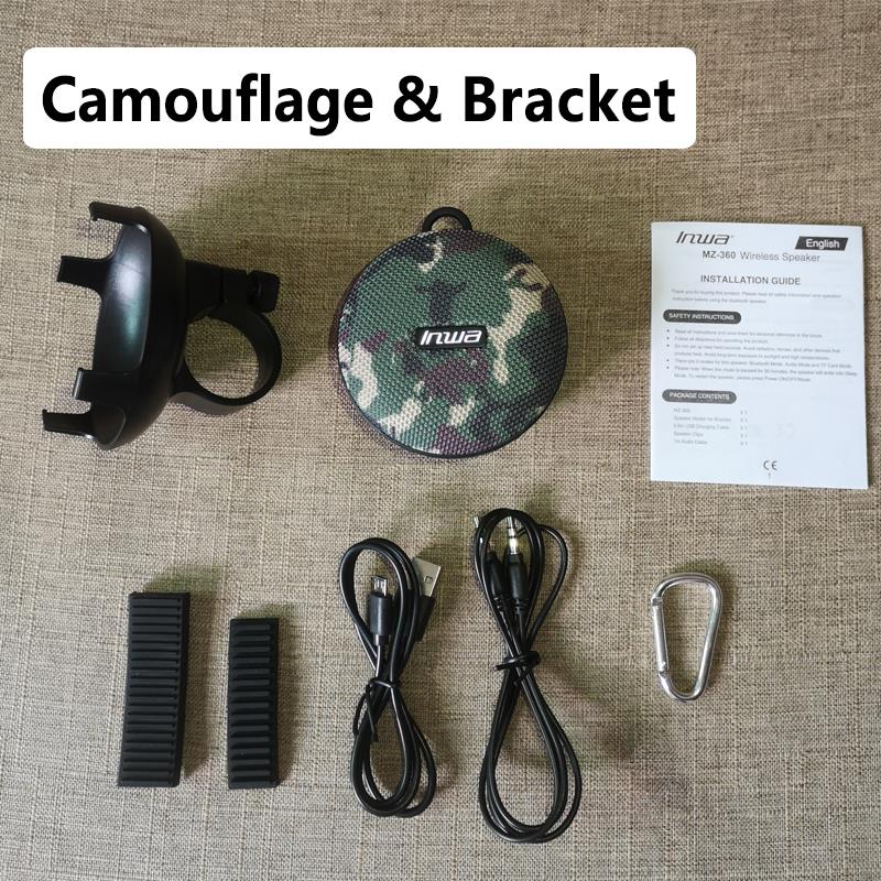 Draagbare Fiets Bluetooth Luidspreker Met Afneembare Bike Mount Kolom Waterdichte Akoestiek Boombox Soundbar Woofer Handen Gratis: Camouflage