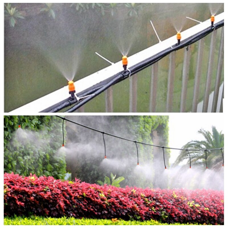 50pcs/lot Adjustable Atomizing Spray Nozzle Family Balcony Agriculture Garden Crop Flower Plant Lawn Irrigation Small Suit