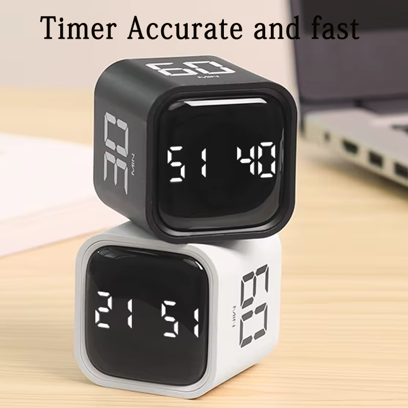 Xiaomi mini digital timer kubtimer gravitationssensor vändande led-display 4 förinställda tider dubbla lägen väckarklocka elektronisk timer