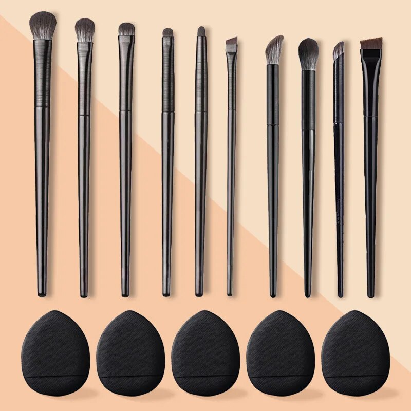 Oogschaduwborstels met zachte haren 10-delige set Oogmake-up Smudge Undercover Eyeliner Blade Oogdetail Kleine make-upborstels: Default Title