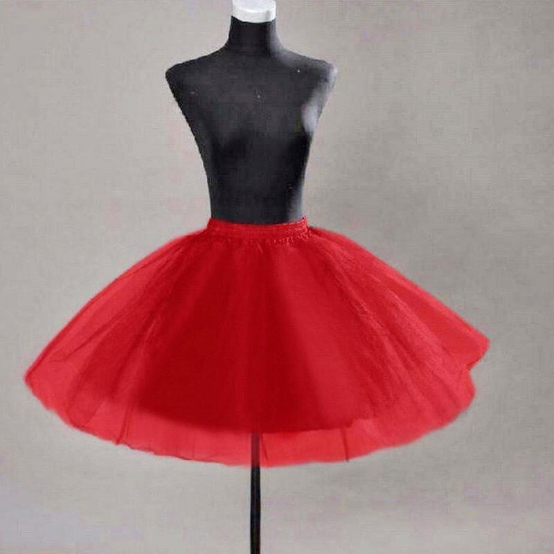Enagua corta de crinolina sin Aro para niñas, falda de tutú, vestido de baile de línea A, ropa interior de jupón,