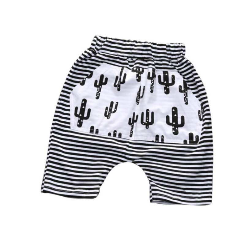 1-5t baby boy sommer harem korte bukser børn stribede kaktus bomuld shorts til drenge: Stil  a1 / 5t