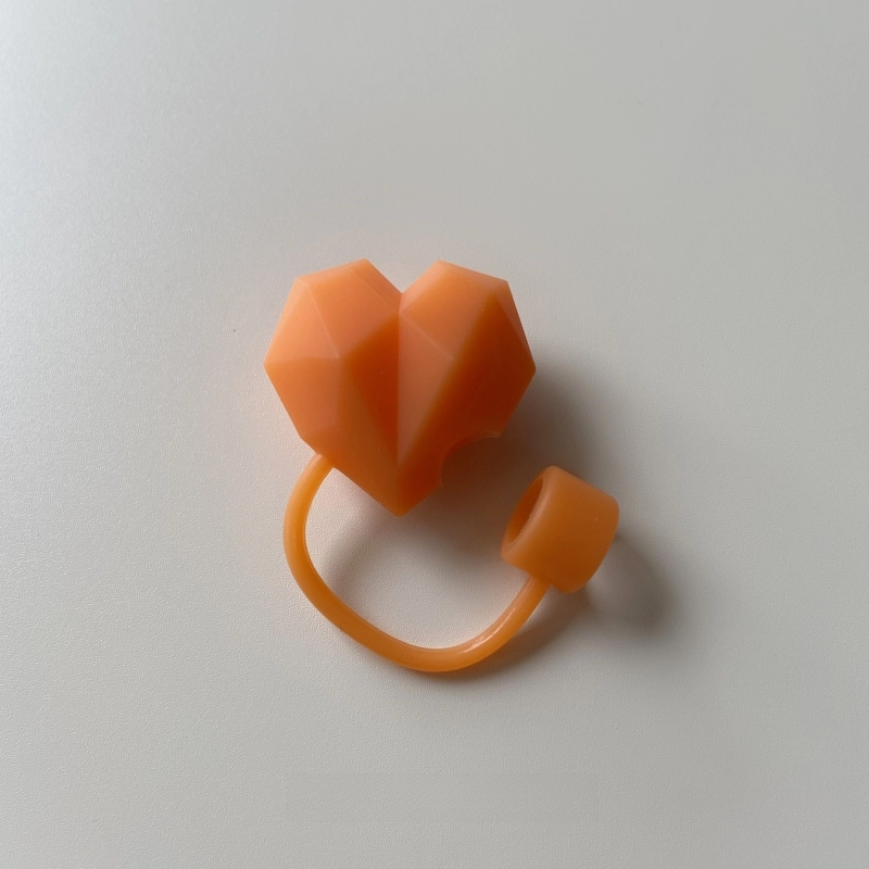 Corações bonitos palha cobre tampa para stanley copo acessórios tumbler 40oz kawaii silicone palha rolha dicas capa para canudos de 10mm: Luz amarela