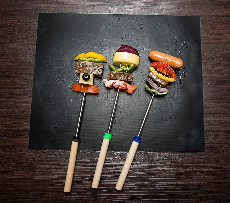 TEENRA 2 Teile/satz Nicht-Stock BBQ Grill matt einstellen Backen Blatt Wiederverwendbare Kupfer BBQ Grill matt Pad Wärme-beständig