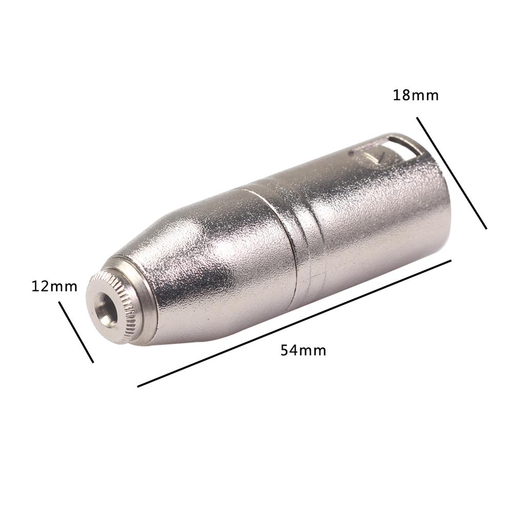 3Pin Adapter All Copper Contact Piece Zinc Alloy Shell XLR Female to 1/8 inch 3.5mm Male Audio for Amplifier Headphone Mic