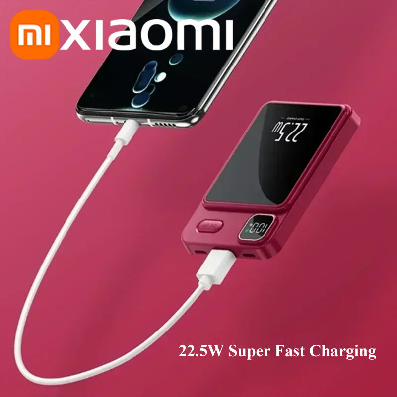 Xiaomi 50000mAh Magnetic Wireless Charger Power Bank Magsafe External Battery Super Fast Charging PowerBank For iPhone 15 16