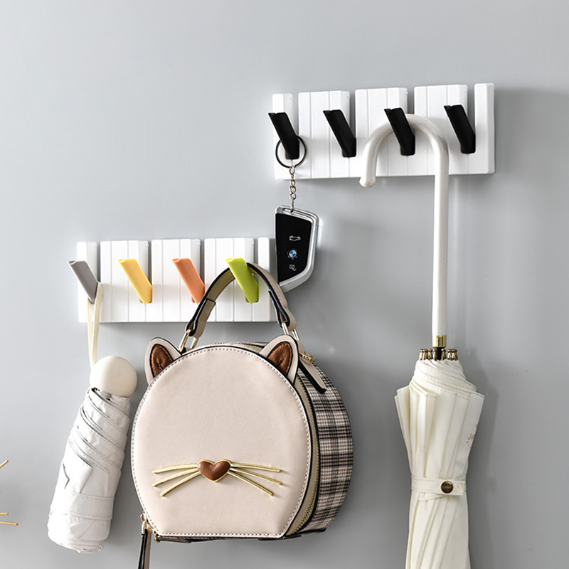 No Punch Piano Hook Key Wall Crochet Holder Removable Kitchen Hooks Key Holder Home Decor Wall Can Washed Holder Hook CJ-0004