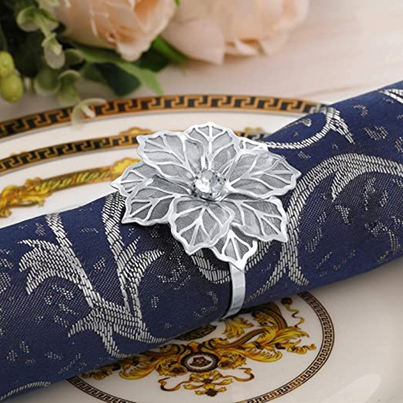 6 stück von hohl Serviette Ring halterung Serviette schnalle Gestell exquisit hause Serviette Halfter dekoration geeignet für hochzeit, Christma