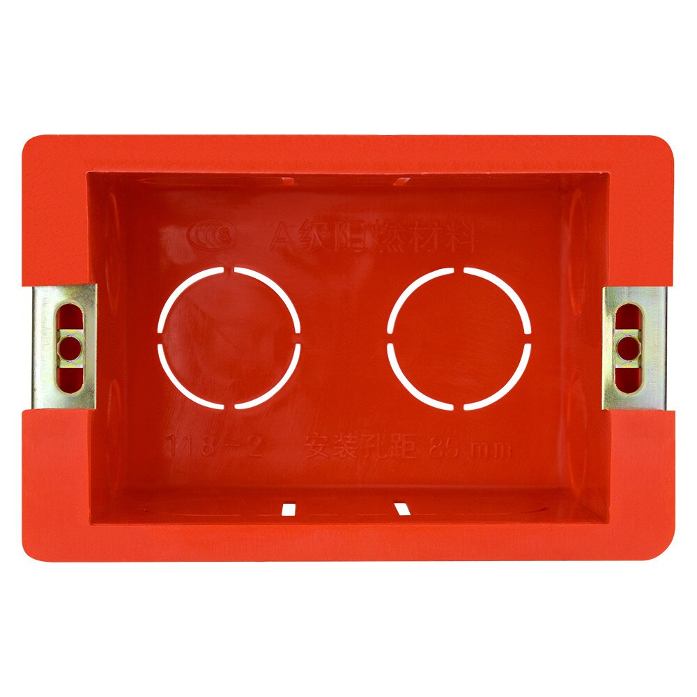 US Standard Wall Mounting Box 99mm*64mm Internal Mounting Box Red Cassette for 118mm*72mm Standard Wall Switch Socket: Default Title