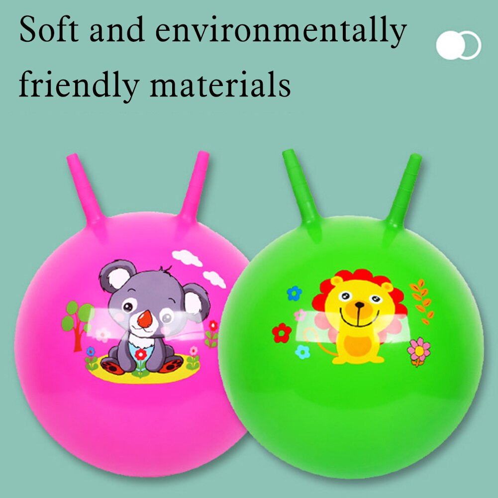 45/55/65CM Educational Inflatable Toy Ball Baby Toys Inflatable Bouncing Balls Claw Handle Ball Kids Jump Games Sports Toys