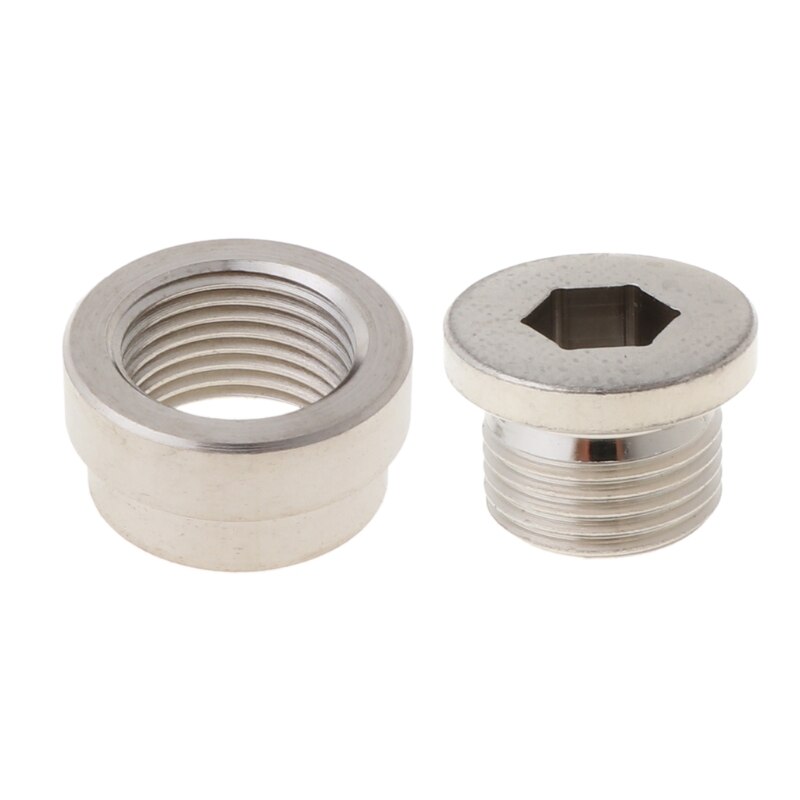 Écrou Cranté Courbé Pour Capteur D'oxygène - Lot De 2 Pièces, Filetage M18x1.5, Matériau Fer Haute Qualité, Soudage Précis Tubes Ronds