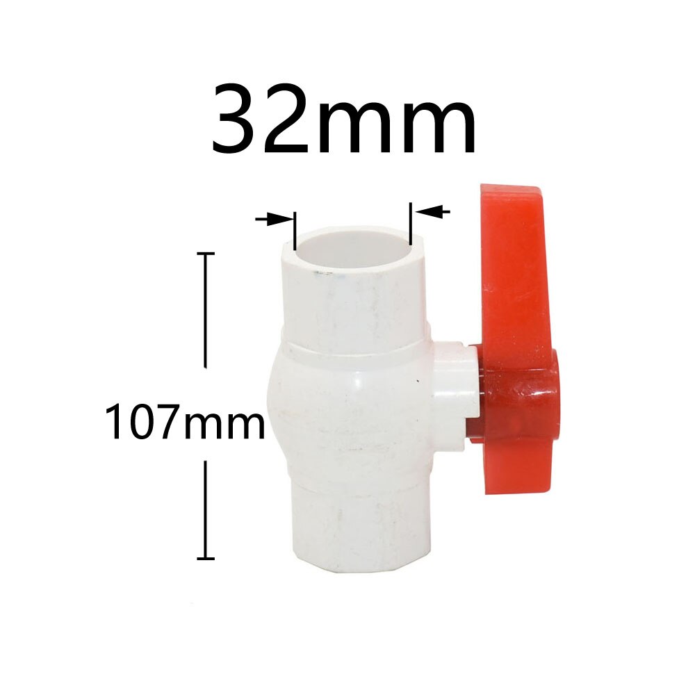 20/25/32/40/50/63/75mm Pipe PVC Valve Connector Water Pipe Fitting Melt Ball Valve Agriculture Garden Irrigation Fittings: 32mm