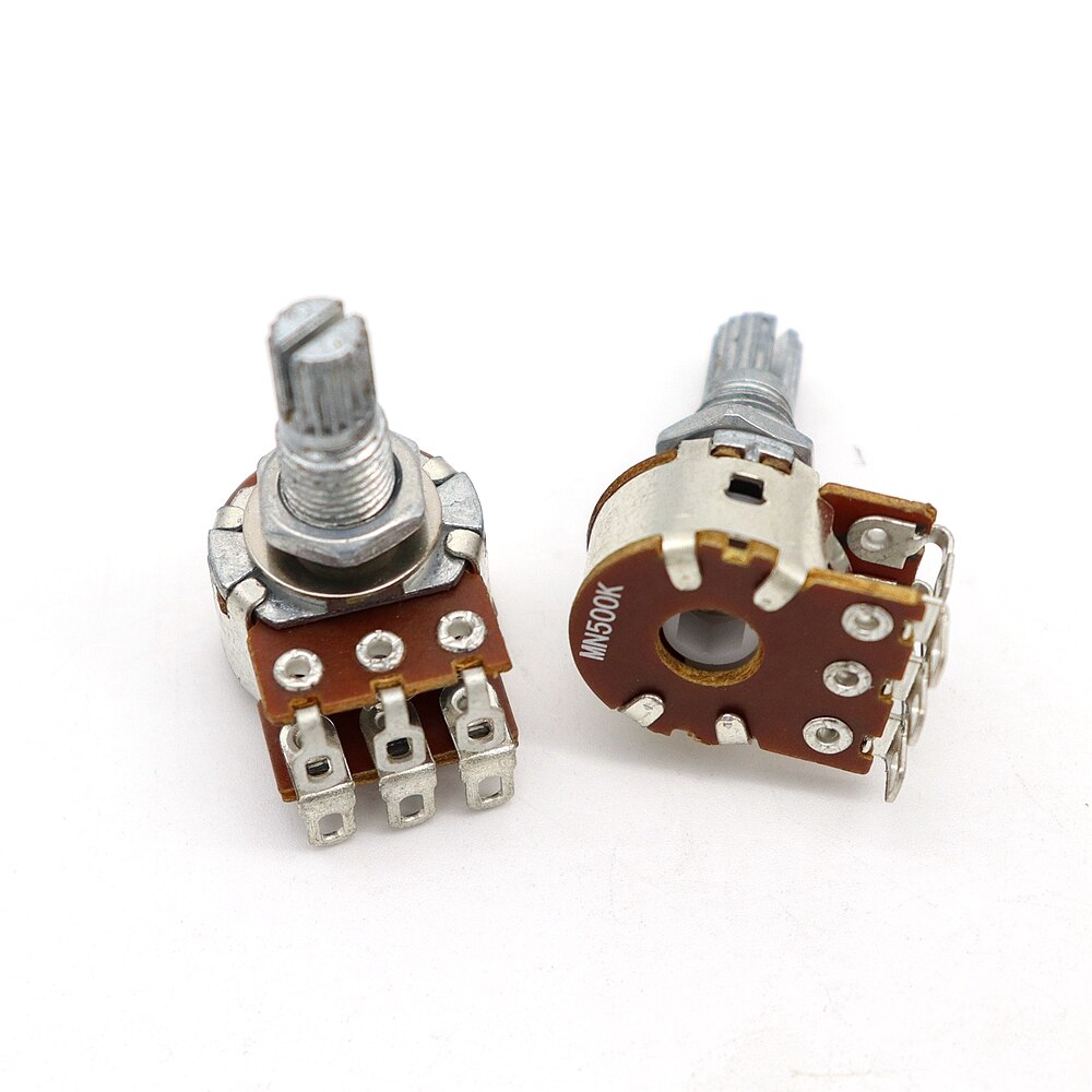 3 pcs Dual Deck MN500K Blend Balance Pickups Potentiometer Audio Pots Guitar Volume Tone Control Pots Switch Chrome